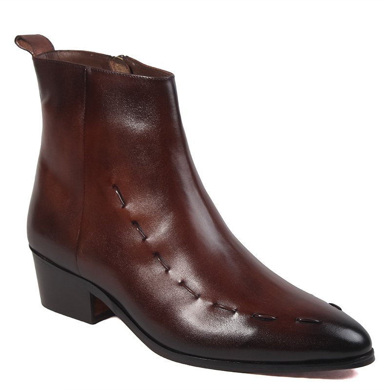 Aurelio Stitch-Line Calf Leather Boot