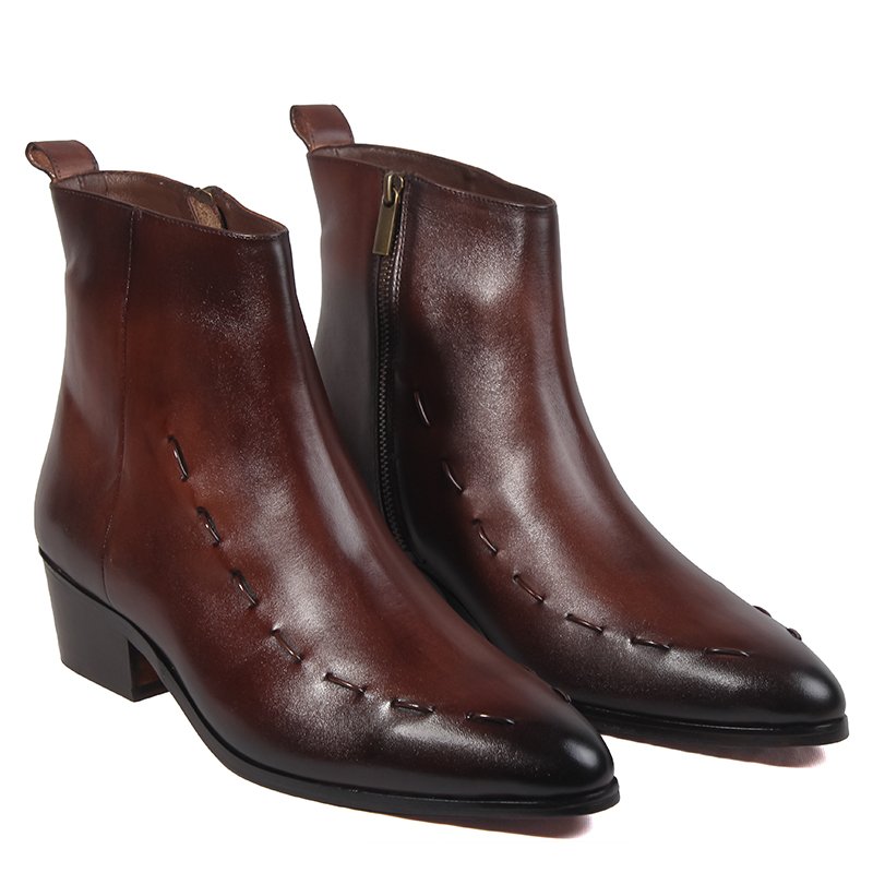 Aurelio Stitch-Line Calf Leather Boot