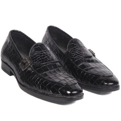 Frey – Black Croc Loafer