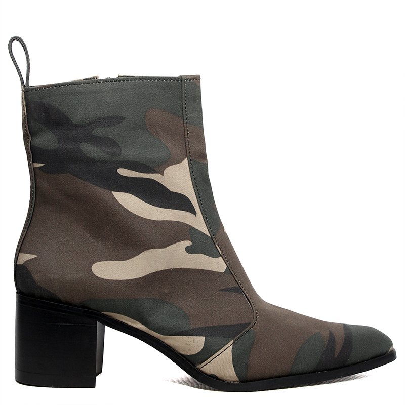 Astra Camo Heeled Boots