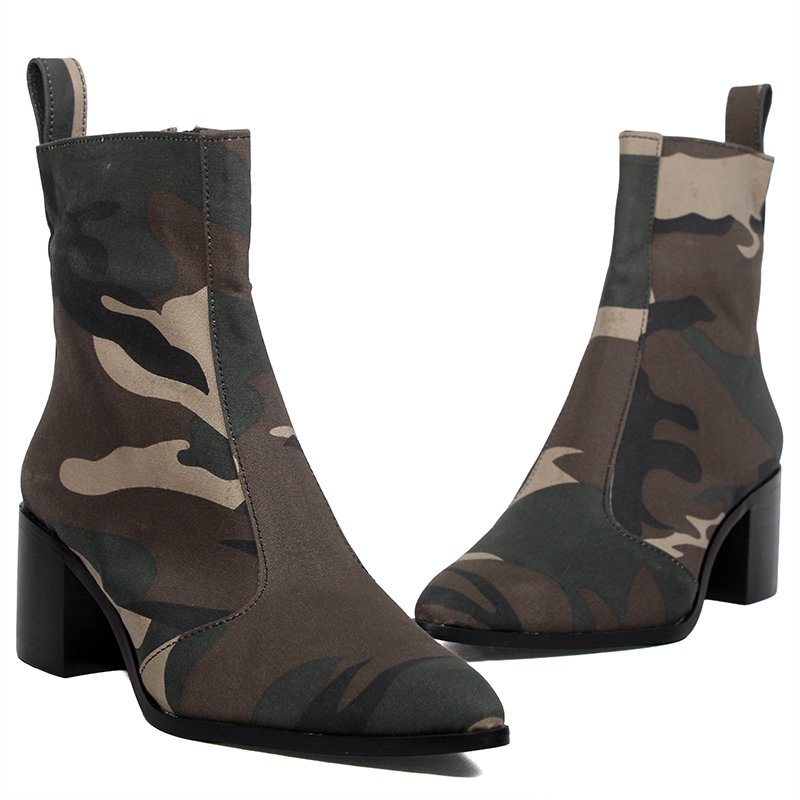 Astra Camo Heeled Boots