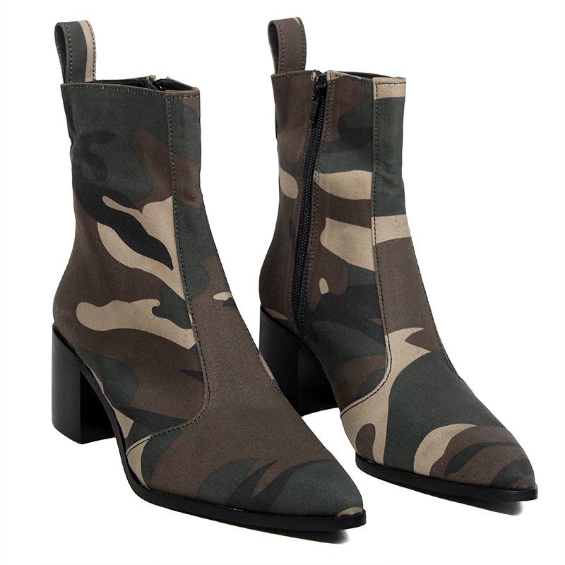 Astra Camo Heeled Boots