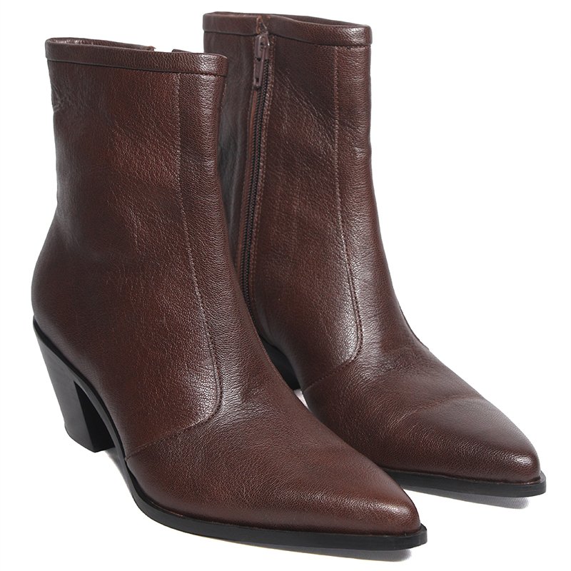 Aurelia Brown Calf Leather Boots