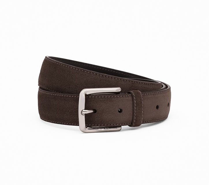 Montero Dark Brown Suede Belt