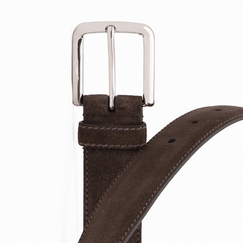 Montero Dark Brown Suede Belt